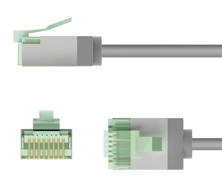 GOOBAY καλώδιο δικτύου 74346, CAT 8.1 U/FTP, ultra slim, copper, 40Gbps, 1m, γκρι - Image 7