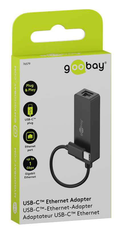 GOOBAY αντάπτορας δικτύου 76579, USB-C, 1000Mbps Ethernet, μαύρος - Image 10