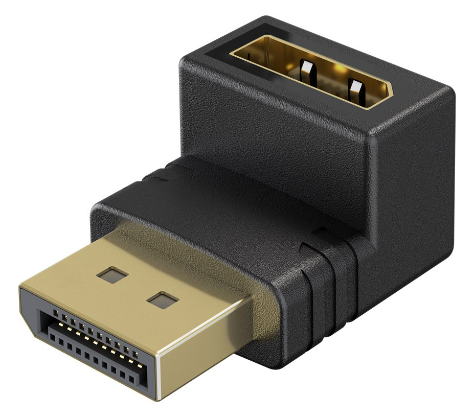 GOOBAY αντάπτορας DisplayPort 77129, 8K/144Hz, γωνιακός, μαύρος