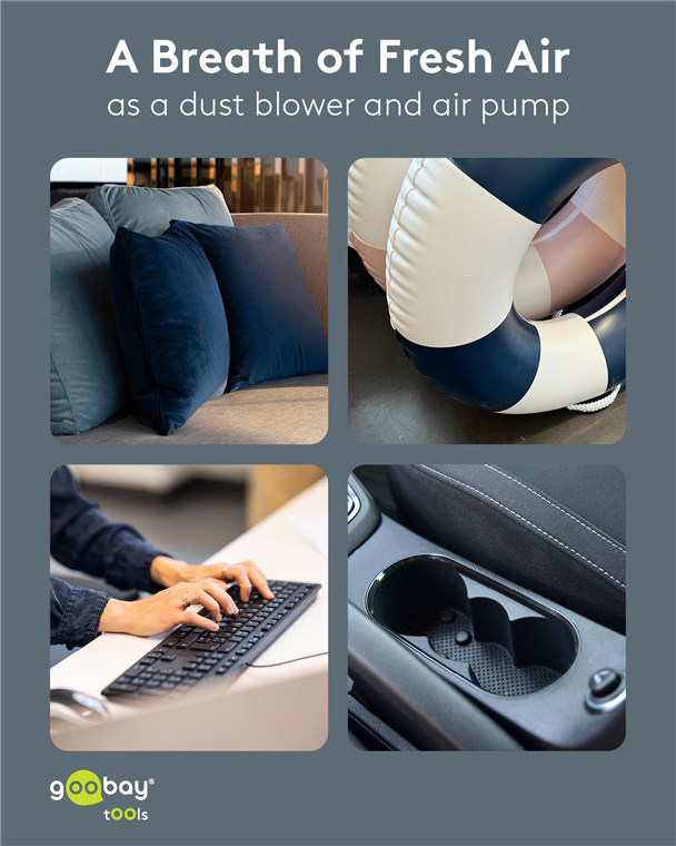 GOOBAY ηλεκτρικό air duster 77830, 100W, 6000mAh, μαύρο - Image 8