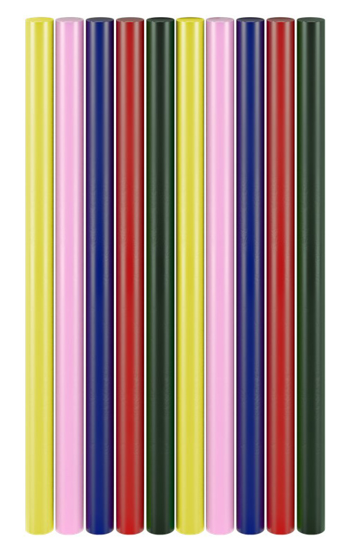 GOOBAY ράβδοι σιλικόνης 77856, Φ11mm x 200mm, διάφορα χρώματα, 10τμχ