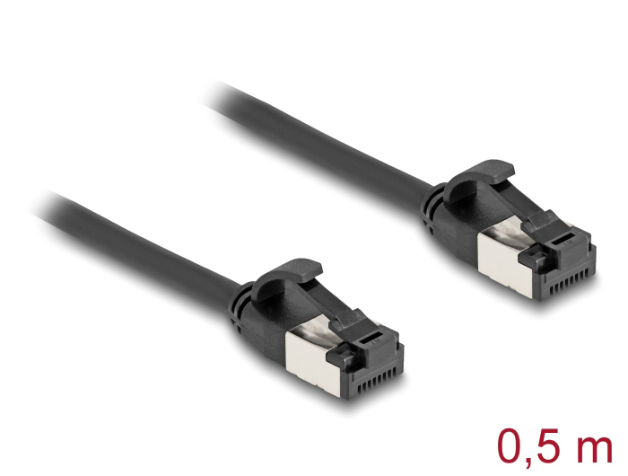 DELOCK καλώδιο δικτύου 80182, CAT 8.1 U/FTP, 40Gbps, εύκαμπτο, 0.50m, μαύρο - Image 2
