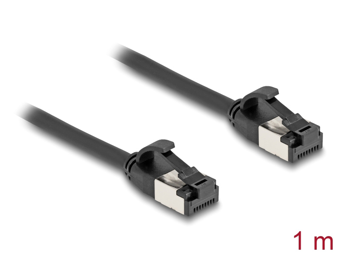 DELOCK καλώδιο δικτύου 80183, CAT 8.1 U/FTP, 40Gbps, εύκαμπτο, 1m, μαύρο - Image 2