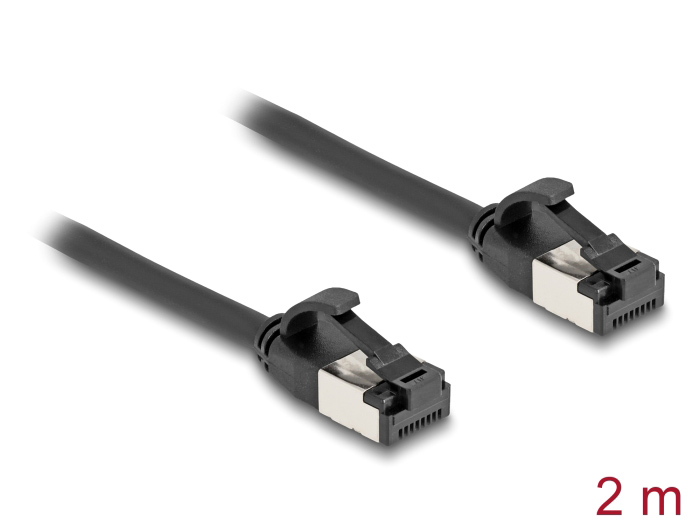 DELOCK καλώδιο δικτύου 80184, CAT 8.1 U/FTP, 40Gbps, εύκαμπτο, 2m, μαύρο - Image 2
