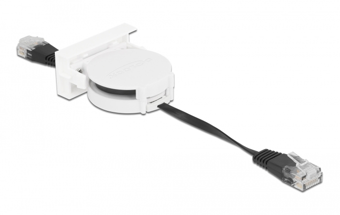 DELOCK module καλώδιο RJ45 Easy 45 81361 Cat.5e, ανασυρόμενο 50cm, μαύρο - Image 3