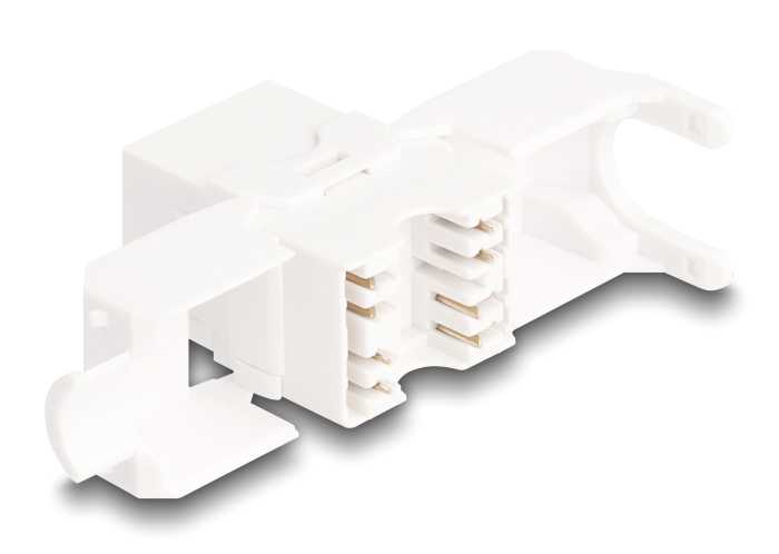 DELOCK Keystone module 86051, RJ45 σε LSA, Cat.6A UTP, λευκό, 4τμχ - Image 2