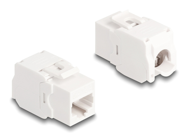 DELOCK Keystone module 86051, RJ45 σε LSA, Cat.6A UTP, λευκό, 4τμχ - Image 3