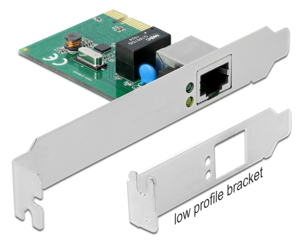 DELOCK κάρτα επέκτασης PCI Express σε RJ45 90381, 1000Mbps, low profile - Image 3