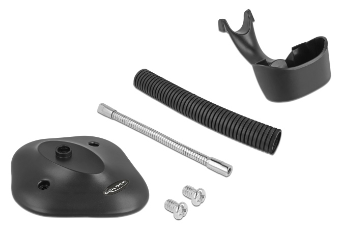 DELOCK βάση για barcode scanner 90555, εύκαμπτη, μαύρη - Image 2