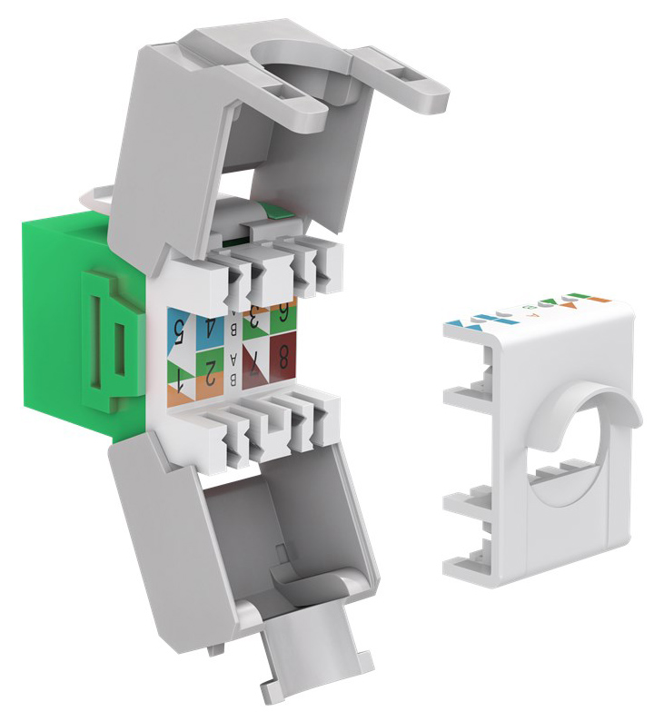 GOOBAY Keystone module RJ45 CAT 6A 90687, UTP, πράσινο - Image 2