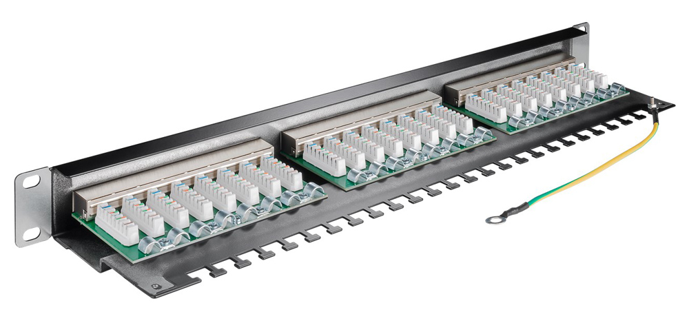 GOOBAY patch panel 93048 19"/1U, 24x ports, CAT 6 STP, μαύρo - Image 2