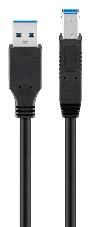 GOOBAY καλώδιο USB 3.0 SuperSpeed σε USB Type B 93654, 3m, μαύρο