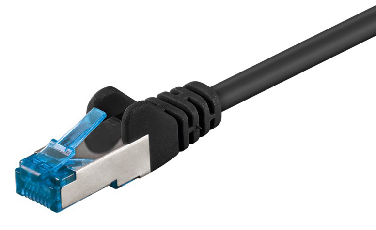 GOOBAY καλώδιο δικτύου 93685, CAT 6A S/FTP, 500MHz, Copper, 1m, μαύρο