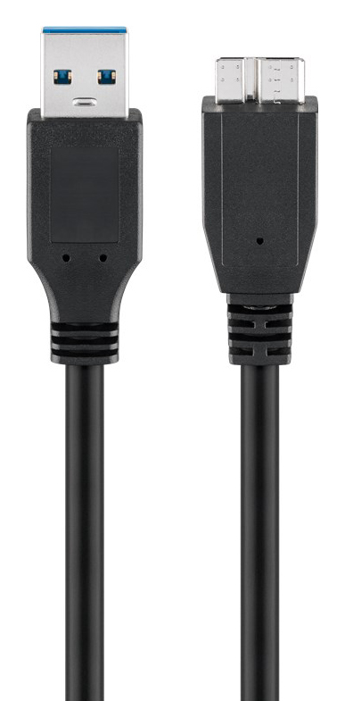 GOOBAY καλώδιο USB 3.0 σε USB 3.0 micro Τype B 95169, 15W, 5Gbps, 1m, μαύρο - Image 2