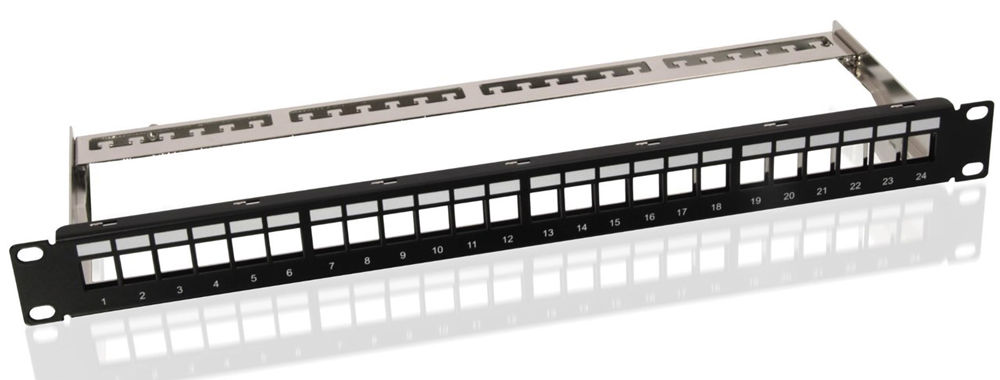 GOOBAY Keystone patch panel 95336 με 24 modules, 19"/1U, 24 ports, μαύρo - Image 3