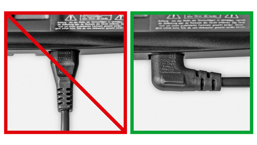 GOOBAY καλώδιο τροφοδοσίας Euro 97350, γωνιακό, 2x0.75 mm², 2m, μαύρο - Image 2