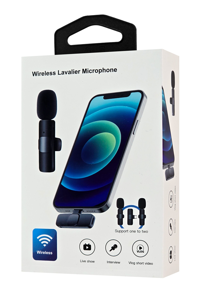 APEXEL ασύρματο μικρόφωνο APL-MIC003, USB-C, 2.4GHz, μαύρο - Image 6