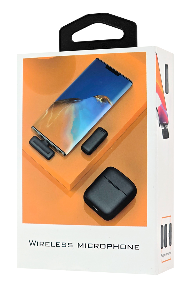 APEXEL ασύρματο μικρόφωνο APL-MIC007 με θήκη φόρτισης, USB-C, 2.4GHz, μαύρο - Image 7