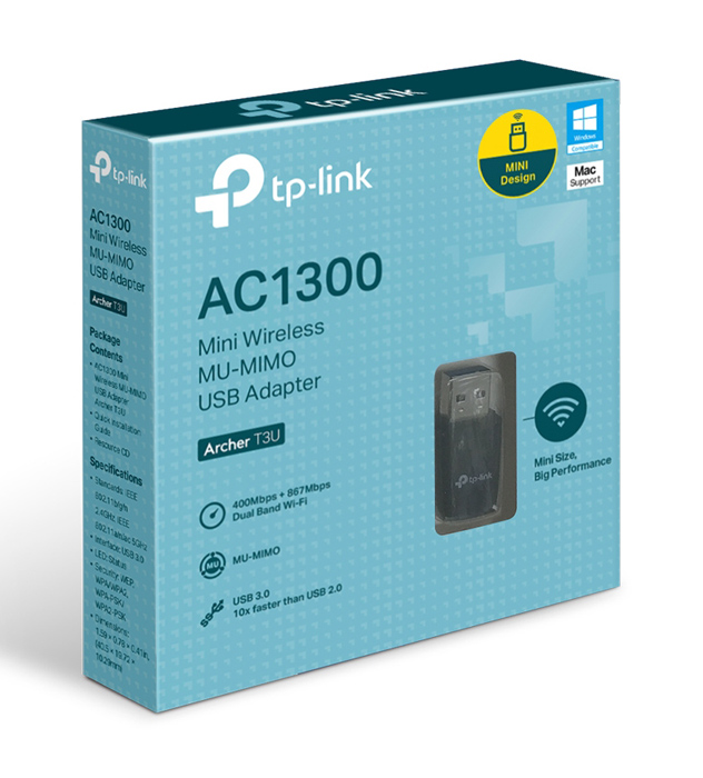 TP-LINK ασύρματος USB αντάπτορας δικτύου Archer T3U, 1300Mbps, Ver. 1.0 - Image 3