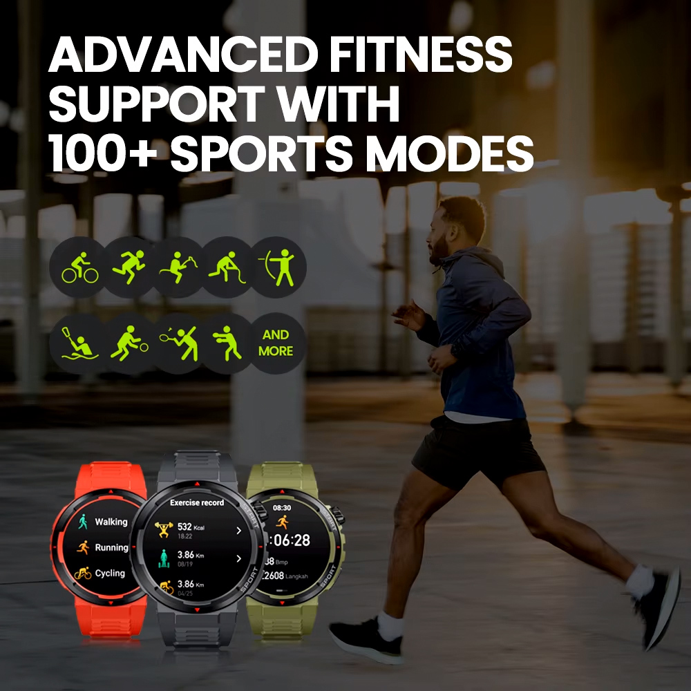 ZEBLAZE smartwatch Ares 3 Plus, heart rate, 1.43" AMOLED, IP68, μαύρο - Image 5