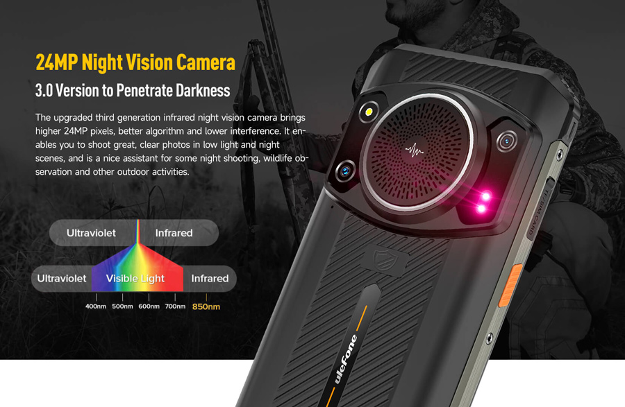 ULEFONE smartphone Armor 21 με ηχείο 3.5W, 6.58", 8/256GB, 9600mAh, IP68/IP69K, μαύρο - Image 7