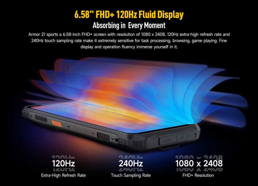 ULEFONE smartphone Armor 21 με ηχείο 3.5W, 6.58", 8/256GB, 9600mAh, IP68/IP69K, μαύρο - Image 8