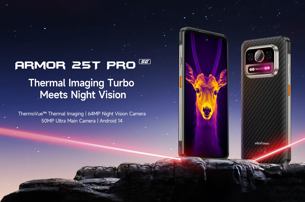 ULEFONE smartphone Armor 25T Pro, 6.78", 6/256GB, 5G, 6500mAh, IP68/IP69K, μαύρο - Image 2