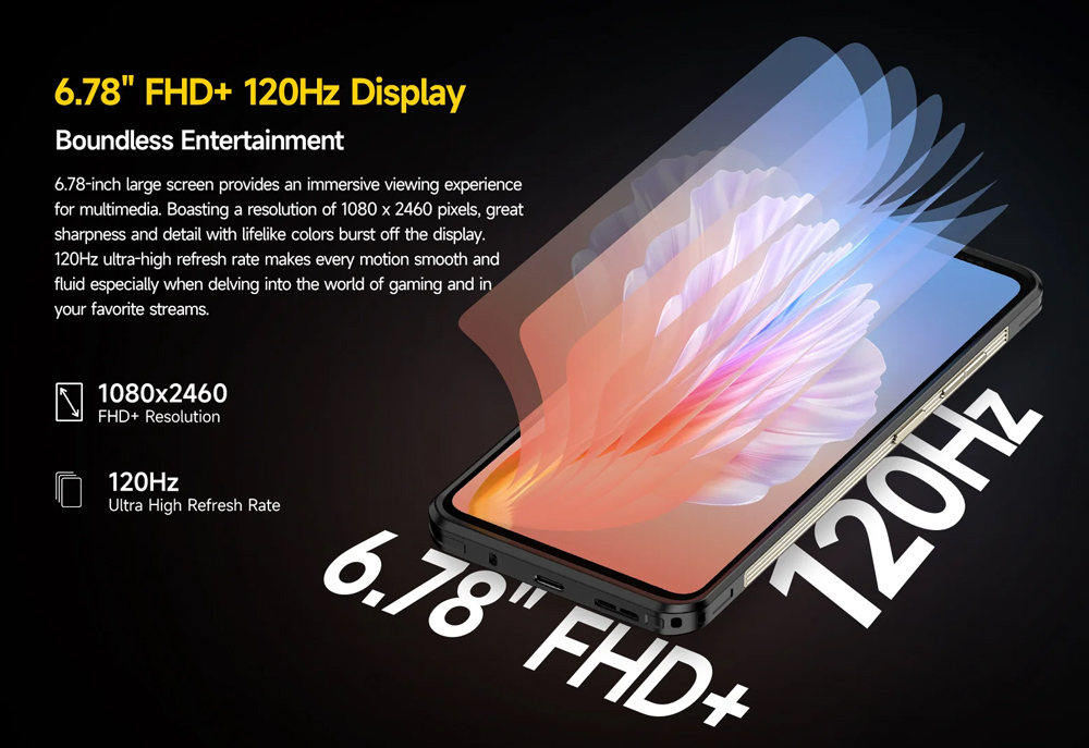 ULEFONE smartphone Armor 25T Pro, 6.78", 6/256GB, 5G, 6500mAh, IP68/IP69K, μαύρο - Image 13