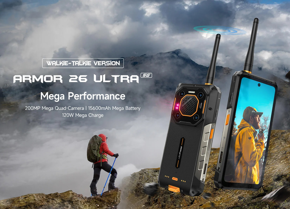 ULEFONE smartphone Armor 26 Ultra Walkie-Talkie, 6.78", 12/512GB, 5G, 15600mAh, IP68/IP69K, μαύρο - Image 2