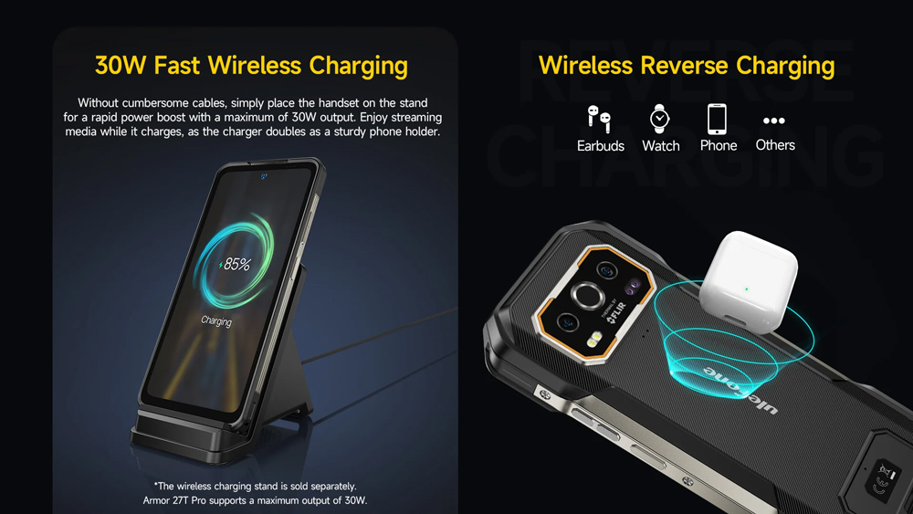 ULEFONE smartphone Armor 27T Pro, 6.78", 12/256GB, 5G, 10600mAh, IP68/IP69K, μαύρο - Image 4