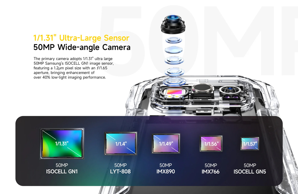 ULEFONE smartphone Armor 27T Pro, 6.78", 12/256GB, 5G, 10600mAh, IP68/IP69K, μαύρο - Image 7