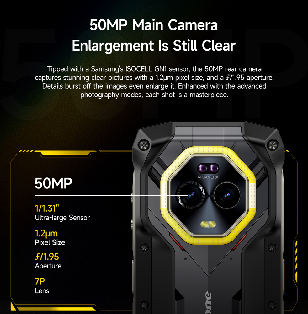 ULEFONE smartphone Armor Mini 20, 4.7", 8/256GB, 4G, 6200mAh, IP68/IP69K, μαύρο - Image 19