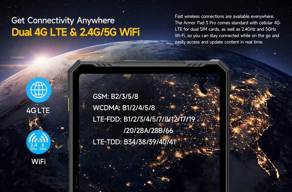 ULEFONE tablet Armor Pad 3 Pro, 10.36", 8/256GB, 33280mAh, 4G, μαύρο - Image 7