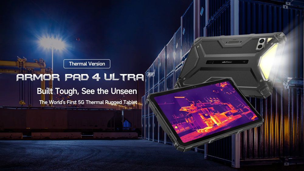 ULEFONE tablet Armor Pad 4 Ultra Thermal, 10.36", 8/256GB, 11800mAh, IP68/IP69K, 5G, μαύρο - Image 2