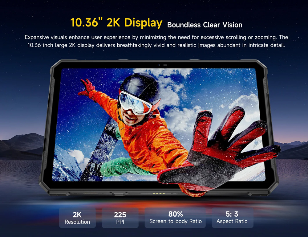 ULEFONE tablet Armor Pad 4 Ultra Thermal, 10.36", 8/256GB, 11800mAh, IP68/IP69K, 5G, μαύρο - Image 9