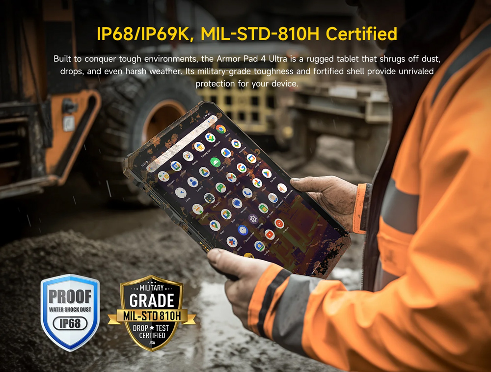 ULEFONE tablet Armor Pad 4 Ultra Thermal, 10.36", 8/256GB, 11800mAh, IP68/IP69K, 5G, μαύρο - Image 20
