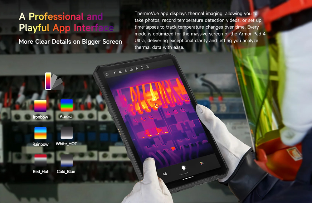 ULEFONE tablet Armor Pad 4 Ultra Thermal, 10.36", 8/256GB, 11800mAh, IP68/IP69K, 5G, μαύρο - Image 24