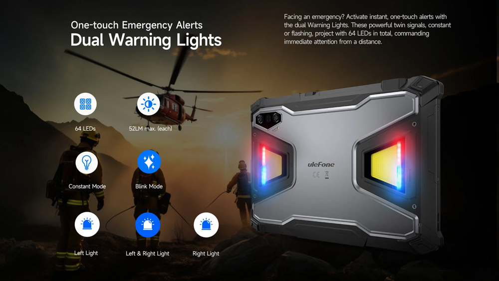 ULEFONE tablet Armor Pad 5 Pro, 11", 12GB/512GB, 24200mAh, IP68/IP69K/MIL-STD-810H, 5G, μαύρο - Image 17