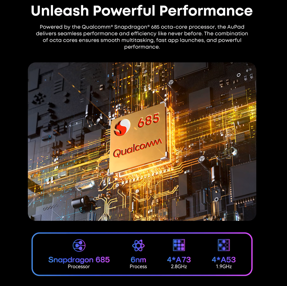 CHUWI tablet AuPad, 10.95", 8/128GB, 4G, Android 14, 7000mAh, γκρι - Image 5