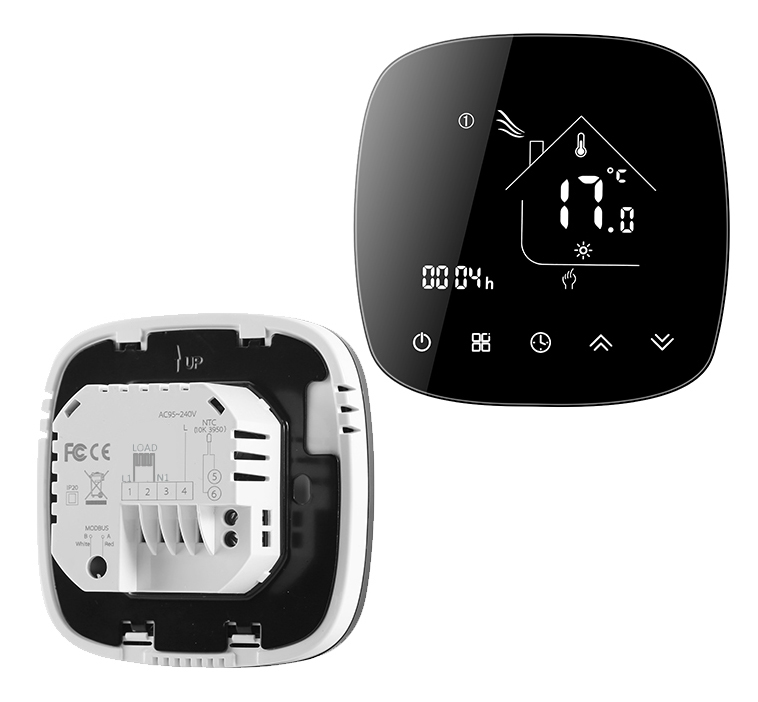 Smart θερμοστάτης πετρελαίου BHT-001-GBLW, WiFi, χωνευτός, μαύρος - Image 3