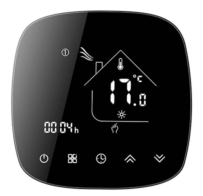 Smart θερμοστάτης πετρελαίου BHT-001-GBLW, WiFi, χωνευτός, μαύρος - Image 4