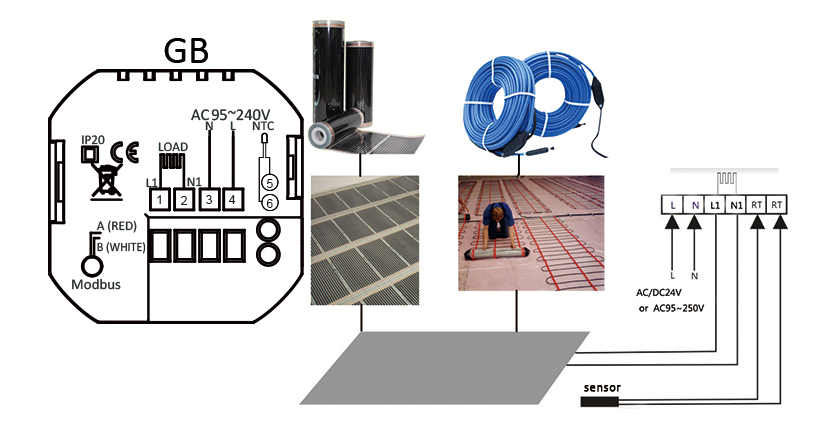 Smart θερμοστάτης πετρελαίου BHT-001-GBLW, WiFi, χωνευτός, μαύρος - Image 7