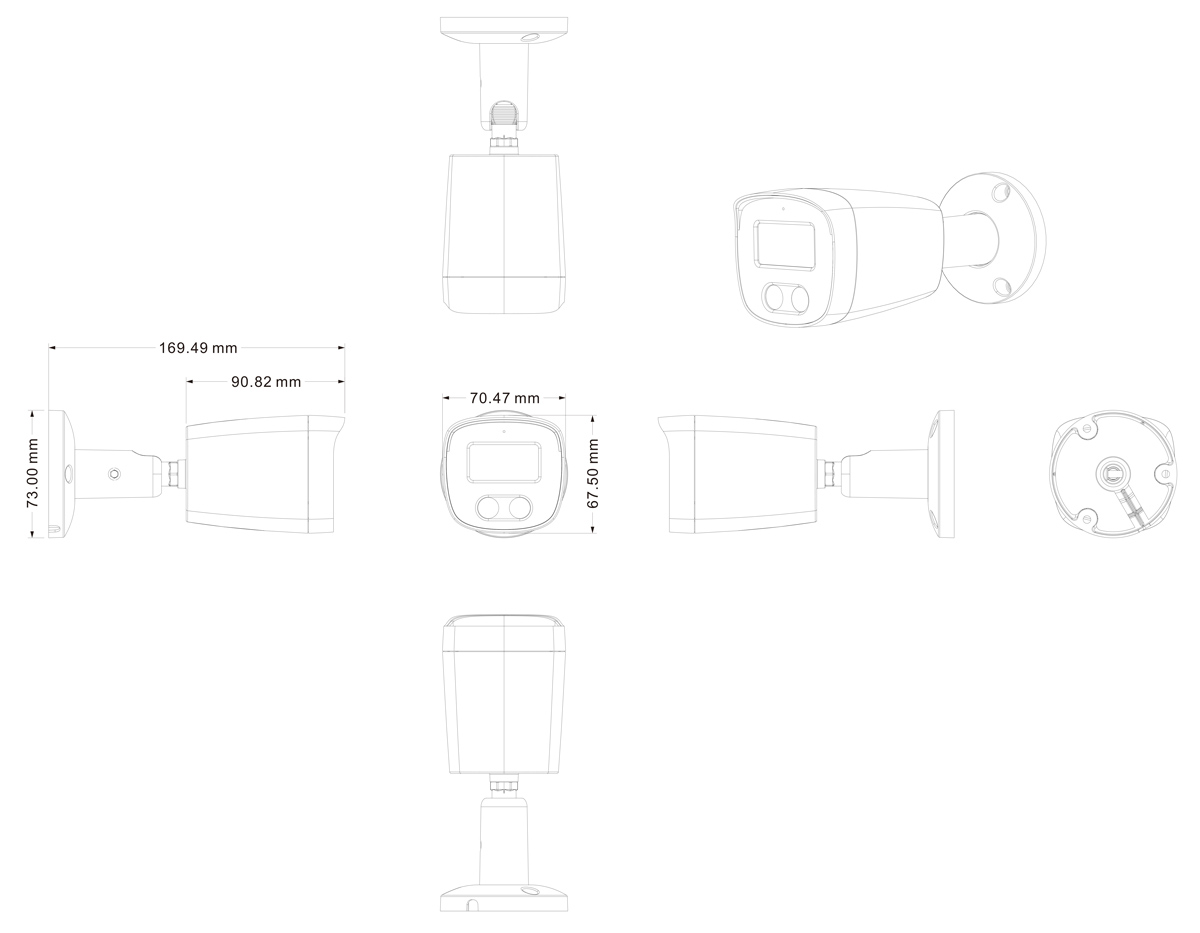 LONGSE IP κάμερα BMSC-2FCV2RC-28PMTF με μικρόφωνο, 2MP, 2.8mm, αδιάβροχη IP67, PoE - Image 3