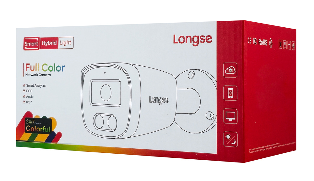 LONGSE IP κάμερα BMSC-2FCV2RC-28PMTF με μικρόφωνο, 2MP, 2.8mm, αδιάβροχη IP67, PoE - Image 4