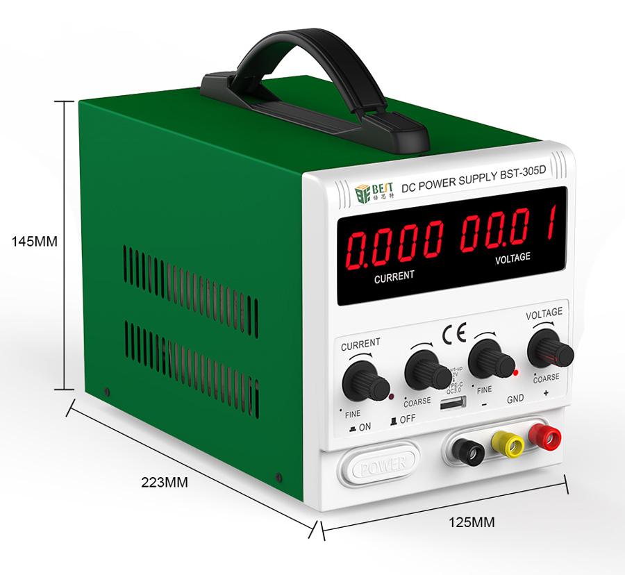 BEST Power supply BST-305D, 30V/5A, AC/DC, 8x USB - Image 2