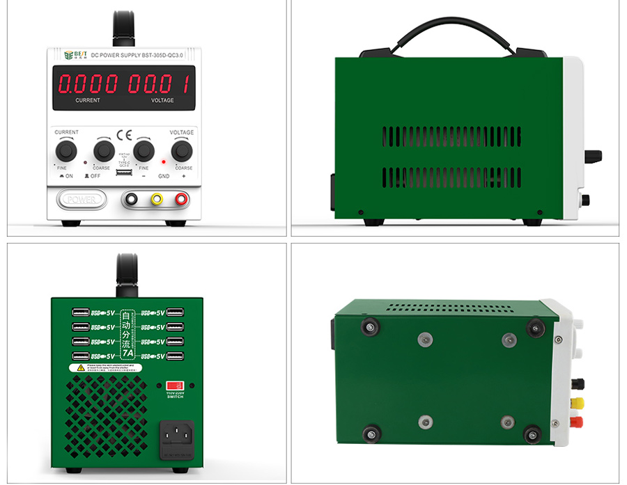 BEST Power supply BST-305D, 30V/5A, AC/DC, 8x USB - Image 3