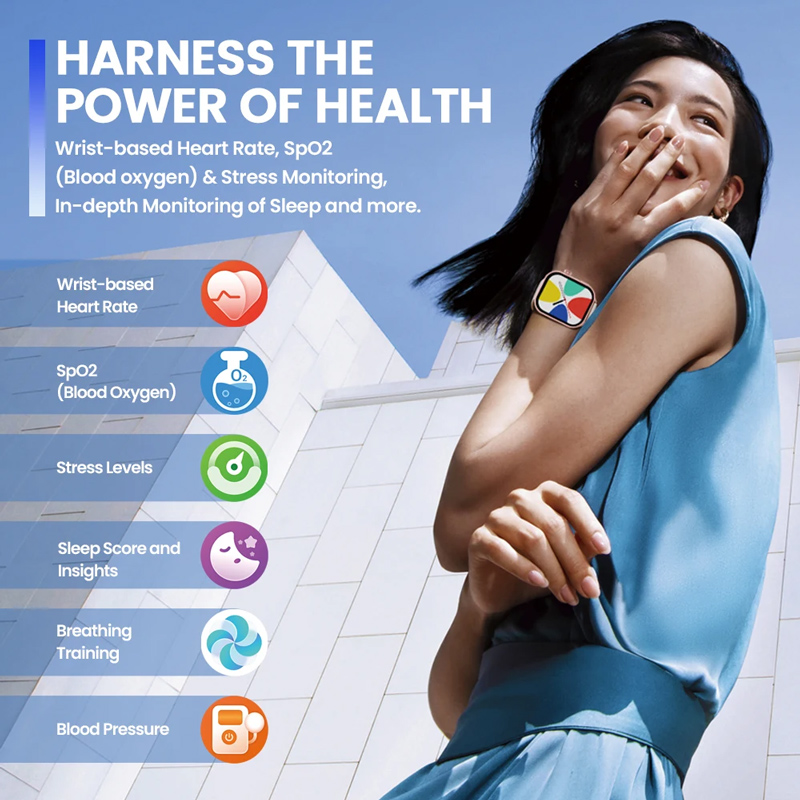 ZEBLAZE smartwatch Btalk Plus, heart rate, 2.03" IPS, IP68, μαύρο - Image 4