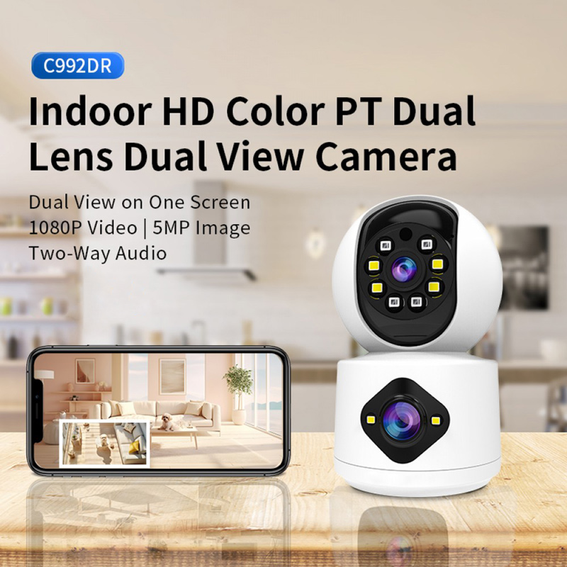 VSTARCAM smart κάμερα C992DR, 3MP, dual lens, Wi-Fi, PTZ, SD - Image 2