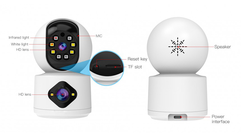 VSTARCAM smart κάμερα C992DR, 3MP, dual lens, Wi-Fi, PTZ, SD - Image 7