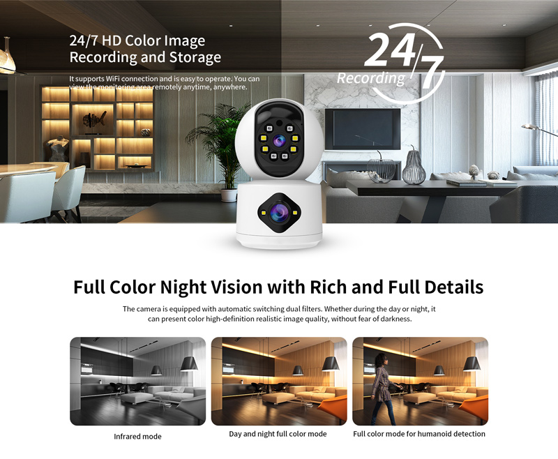 VSTARCAM smart κάμερα C992DR, 3MP, dual lens, Wi-Fi, PTZ, SD - Image 11